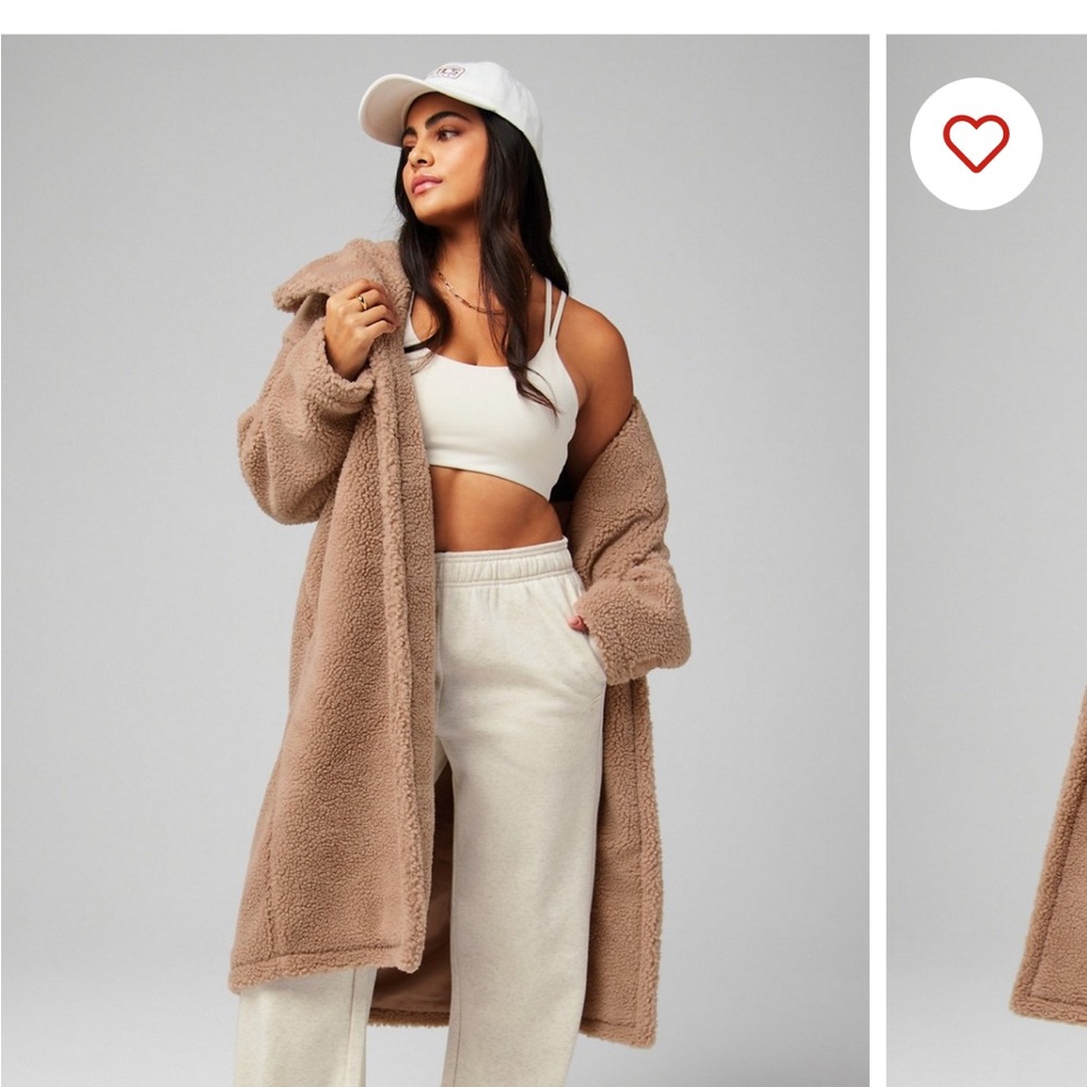 Fabletics Tan Teddy Jacket